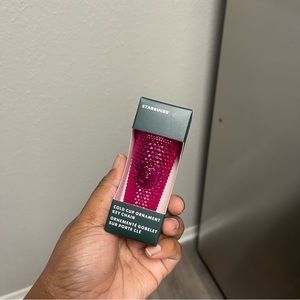 Starbucks Pink Studded Tumbler Keychain Ornament